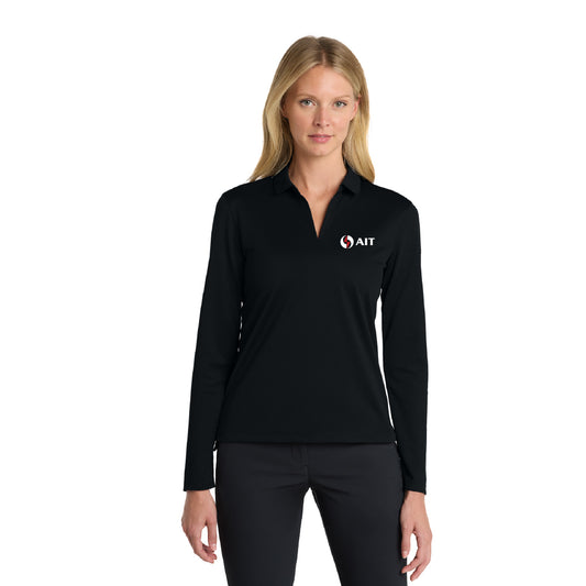 AIT Nike Women's Dri-FIT Micro Pique 2.0 Long Sleeve Polo