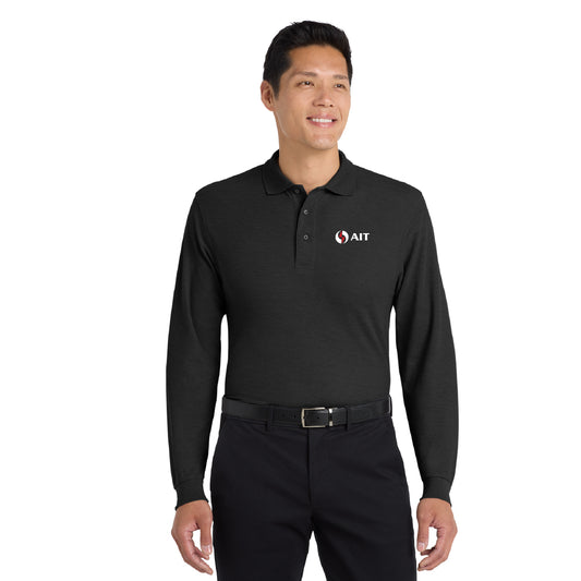 AIT Port Authority Silk Touch Long Sleeve Polo