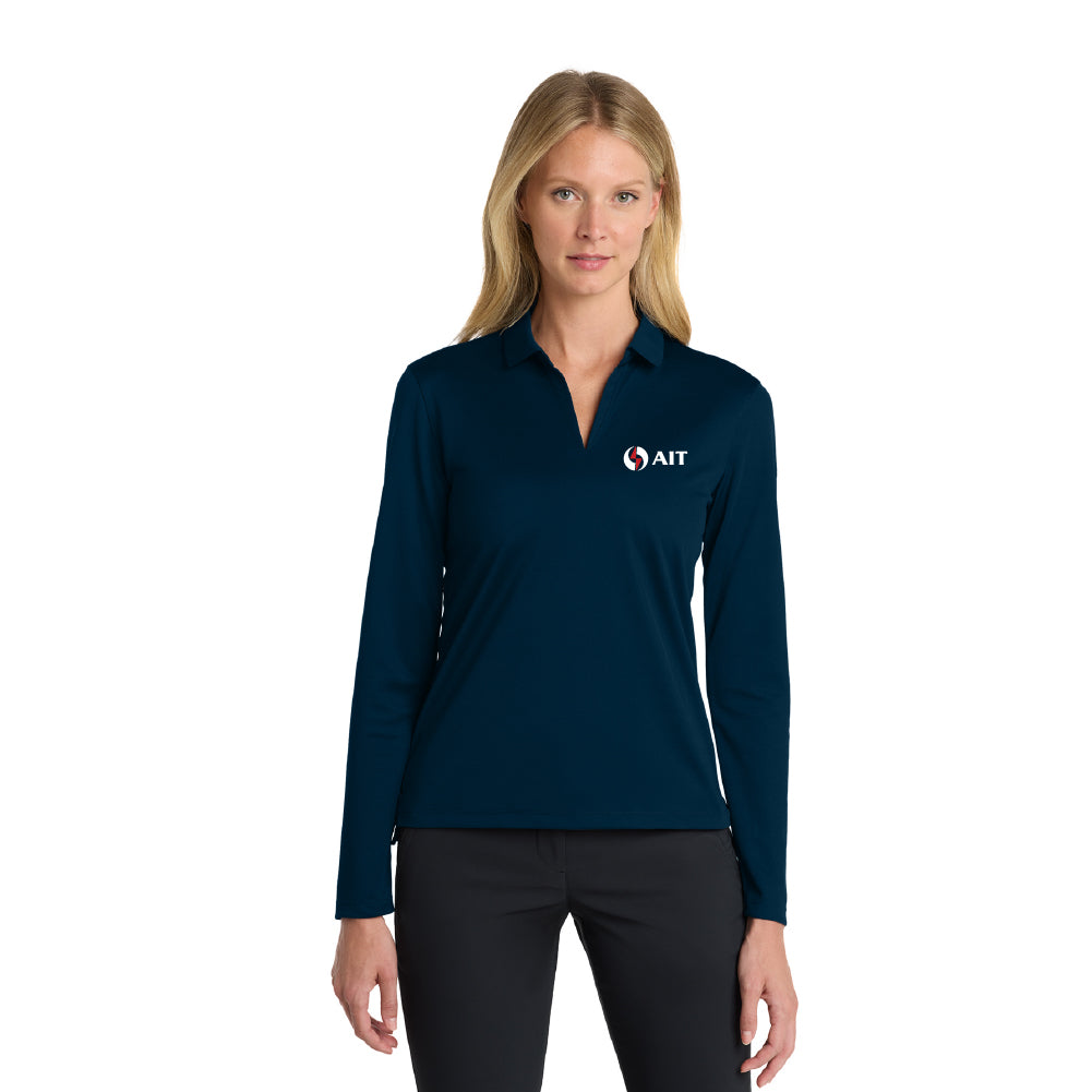 AIT Nike Women's Dri-FIT Micro Pique 2.0 Long Sleeve Polo