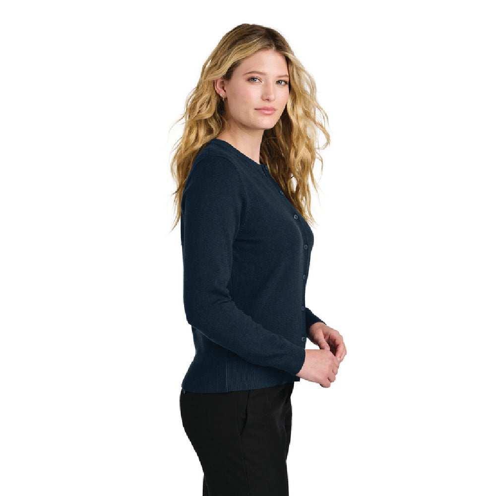 AIT Port Authority® Women’s Easy Care Crewneck Cardigan Sweater